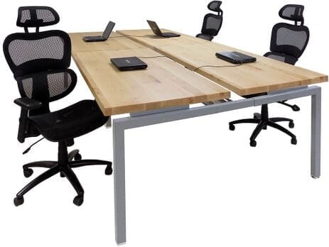 8' Solid Wood Top Technology Table w/Four 48