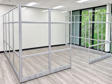 12' x 15' x 7'H Clear Glass Modular Conference Room 