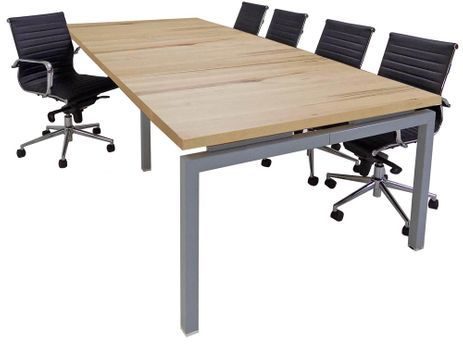 Solid Wood Top Parsons Leg Conference Table - 9' Length - See Other Sizes Below