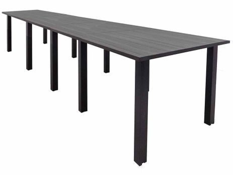 14' x 4' Standing Height Conference Table w/Square Post Legs
