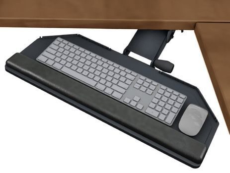 Corner Workstation Adjustable Keyboard Platform