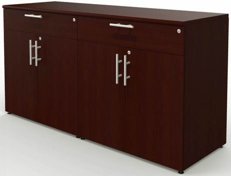 Custom 4-Door Conference Buffet Cabinet w/Bullnose Trim