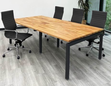 8' Solid Wood Boardroom Table