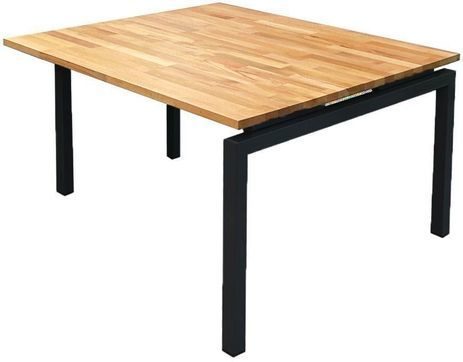 2-Person Solid Beech Wood Technology Table w/ 48