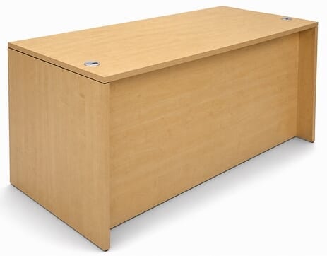 Maple Rectangular Managers  Desk w/6 Drawers
