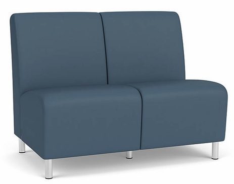 Ravenna 2-Seat Armless Sofa in Standard Fabric or Vinyl