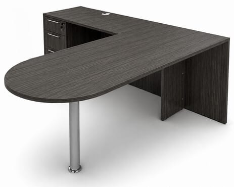Charcoal Peninsula L-Shaped Desk