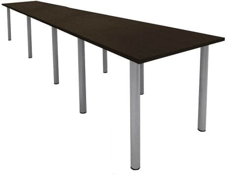 16' x 4' Standing Height Conference Table w/Round Post Legs