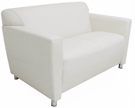 White Leather 2-Seater