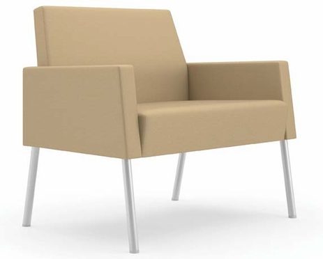 Mystic Lounge 750 lb Capacity Panel Arm Bariatric Lounge Chair in Standard Fabric or Vinyl - See More Sizes