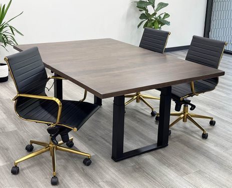 8' x 3 or 6' x 4' Sophisticate Series Solid Wood Electric Lift Meeting Table