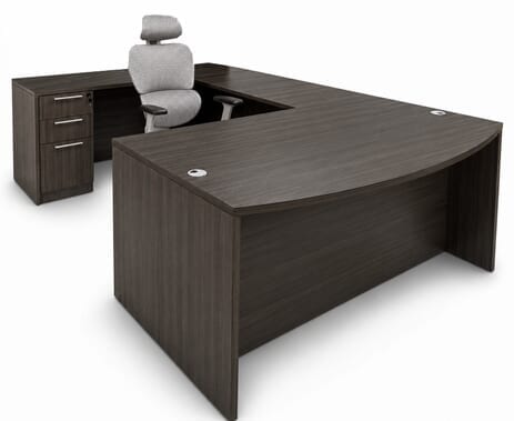 Charcoal U-Shaped Workstation