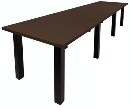 12' x 3' Conference Table w/Square Post Legs