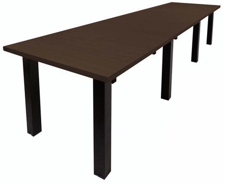 12' x 3' Conference Table w/Square Post Legs
