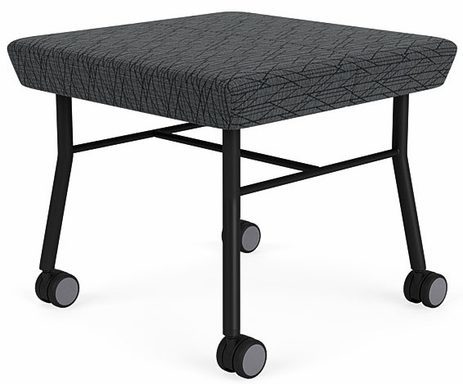 Mystic 1 Seat Bench w/ Casters in Upgrade Fabric or Healthcare Vinyl