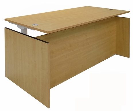 Maple Adjustable Height Rectangular Front Desk