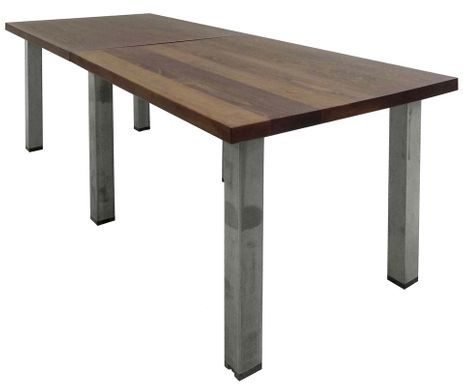 Solid Wood Rectangular Conference Table with Industrial Steel Legs - 8' x 3' - See Other Sizes