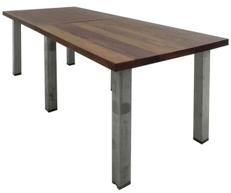 Solid Wood Rectangular Conference Table in Chocolate with Industrial Steel Legs - 8' x 3'
