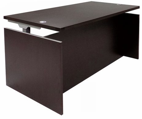 Mocha Adjustable Height Rectangular Front Desk
