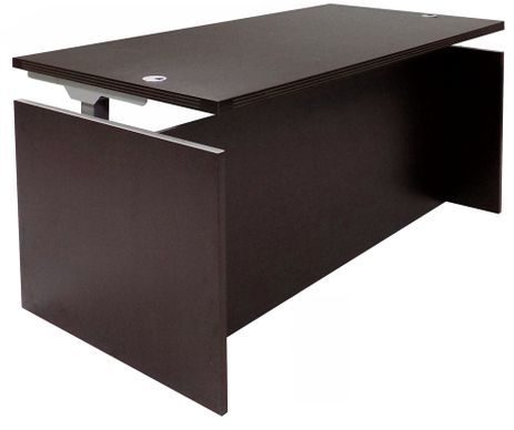 Mocha Adjustable Height Rectangular Front Desk