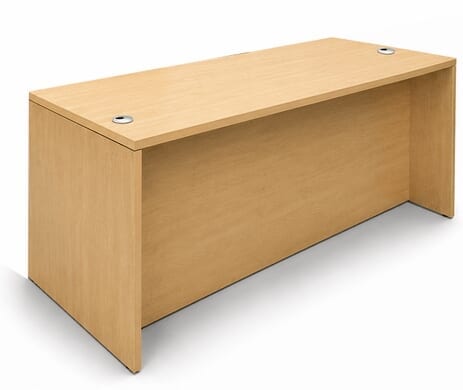 Maple Rectangular Executive Desk w/6 Drawers
