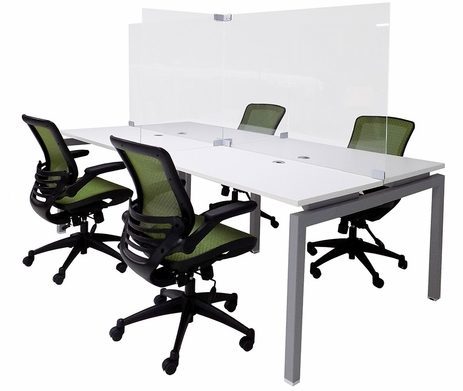 4-Person Benching Workstation with 32