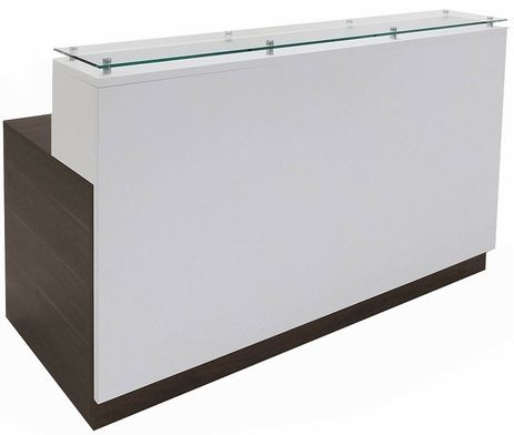 Contrasts Custom 6'W Reception Desk w/Glass Counter