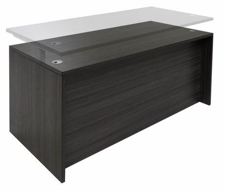 Charcoal Adjustable Height Manager's Desk