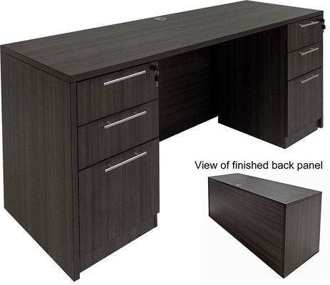 Charcoal Kneespace Credenza