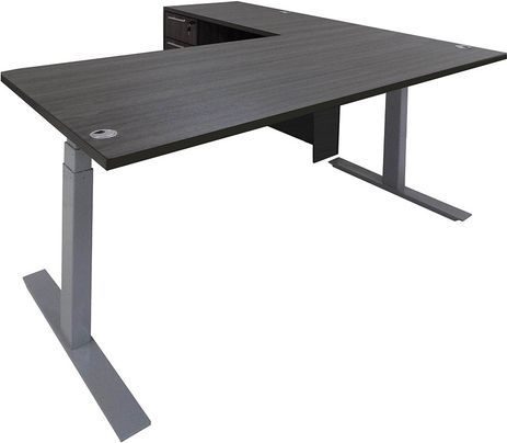 Electric Lift Height Adjustable L-Shaped Desk with Height Adjustable 66