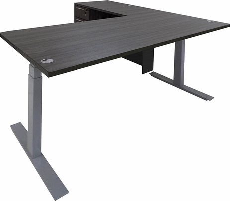 Electric Lift Height Adjustable L-Shaped Desk with Height Adjustable 66
