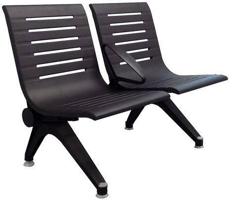 Ascend Steel Public Seating Series - 2-Seat Beam Seater in Black Shadow