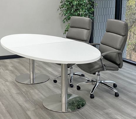 8' x 4' Oval Disc Base Conference Table - See Other Sizes