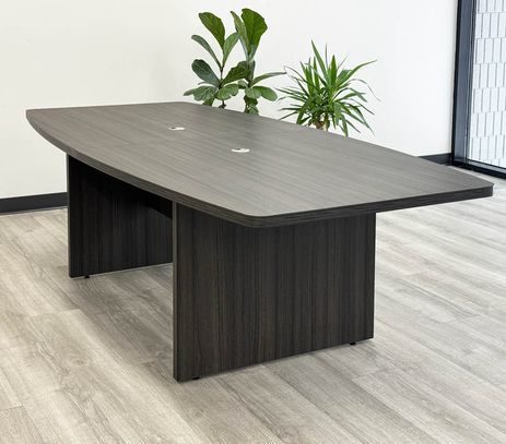 8' Charcoal Boat Shaped Conference Table