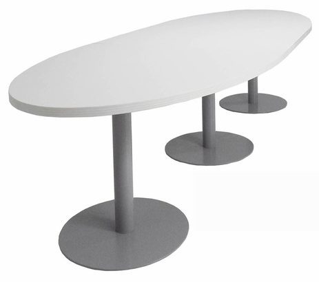 11' x 4' Oval Disc Base Conference Table