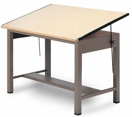Professional Grade Steel Post Drawing Table