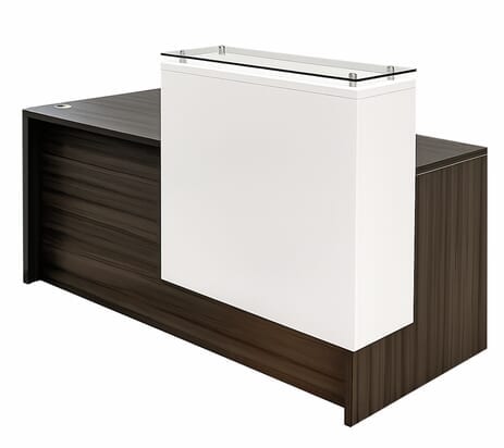 Emerge Glass Top Reception Desk with ADA Surface