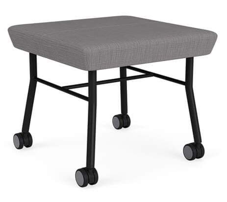 Mystic 1 Seat Bench w/ Casters in Upgrade Fabric or Healthcare Vinyl