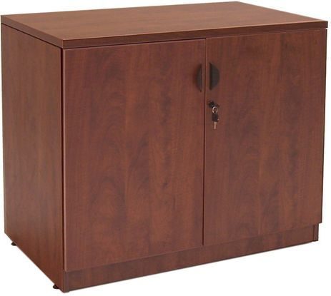 Cherry Laminate 2-Door Locking Storage Cabinet