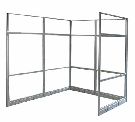 6' x 6' x 7'H Clear Glass Modular Office - Add-On Cubicle