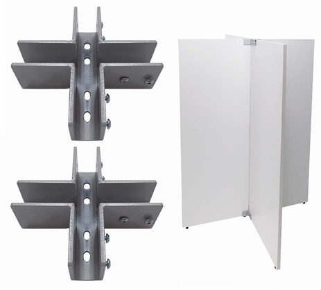 Set of Two X-Shaped Panel Brackets