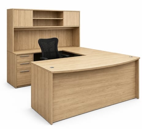 Beaumont Conference U-Shaped Workstation w/Hutch - 71