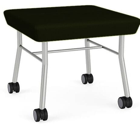 Mystic 1 Seat Bench w/ Casters in Standard Fabric or Vinyl