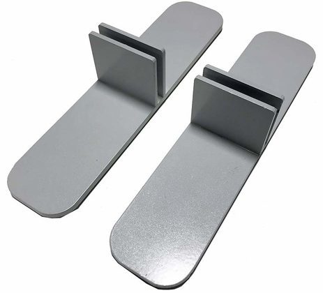 Steel Weighted T-Feet for Sneeze Guard Panels - Set of 2