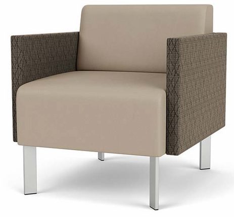 Luxe 500 lb. Capacity Guest Chair in Upgrade Fabric/Healthcare Vinyl