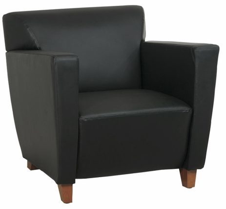  Office Star SL8471 Black Leather Club Chair