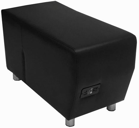 Black Leather Powered & USB Charging Bench