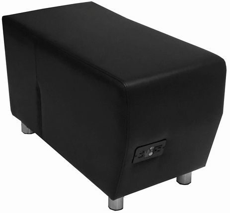 Black Leather Powered & USB Charging Bench