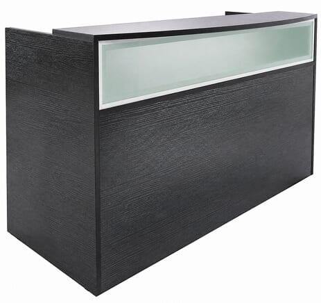 Black Salon Reception Desk Shell - Drawers Sold Separately