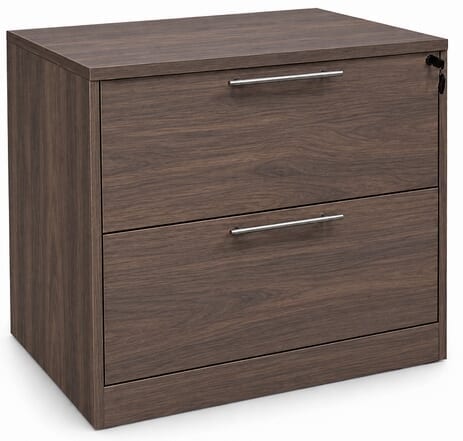 Columbia Walnut 2-Drawer Locking Lateral File